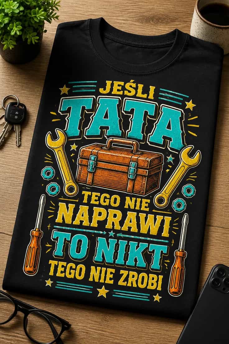 Koszulka dla taty złotej rączki jeśli tata nie naprawi
