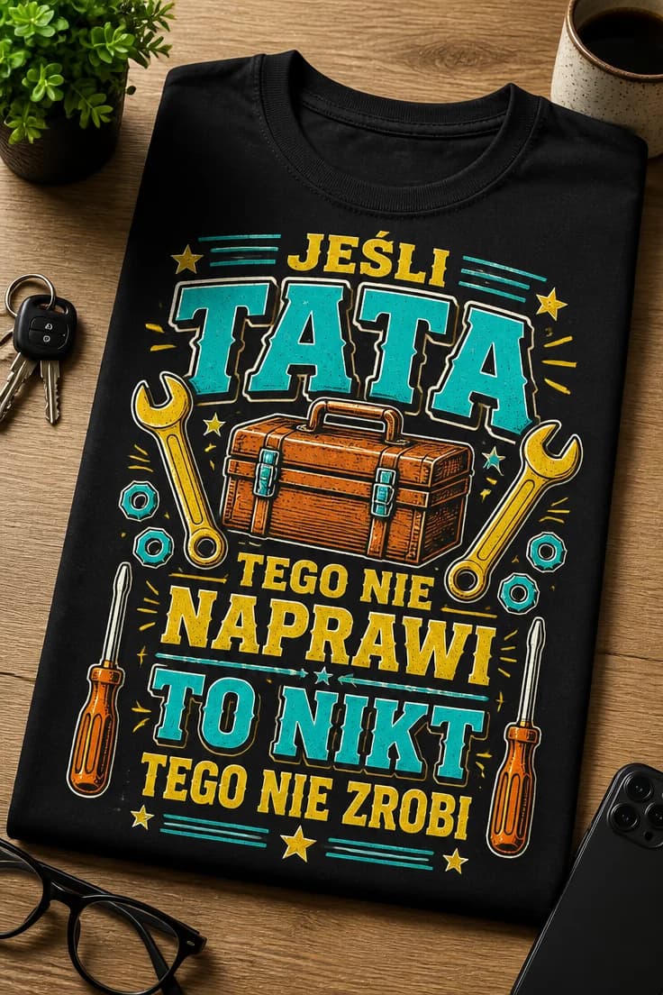 Koszulka dla taty złotej rączki jeśli tata nie naprawi