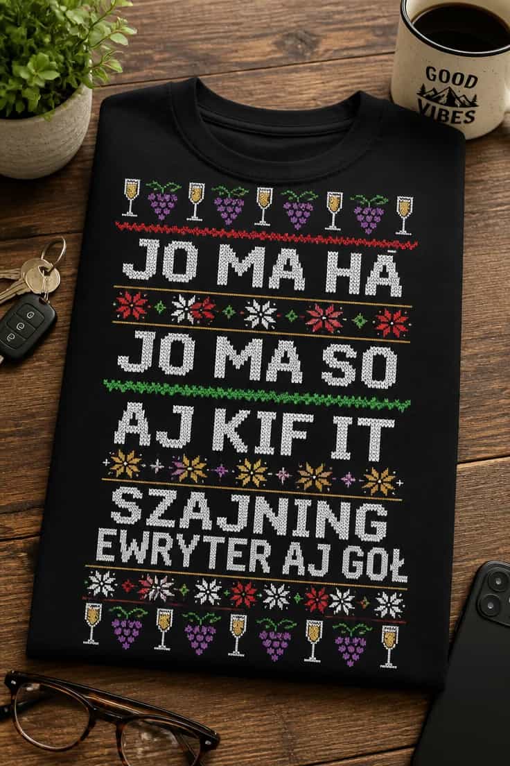 Koszulka świąteczna jo ma hā jo ma so aj kif it