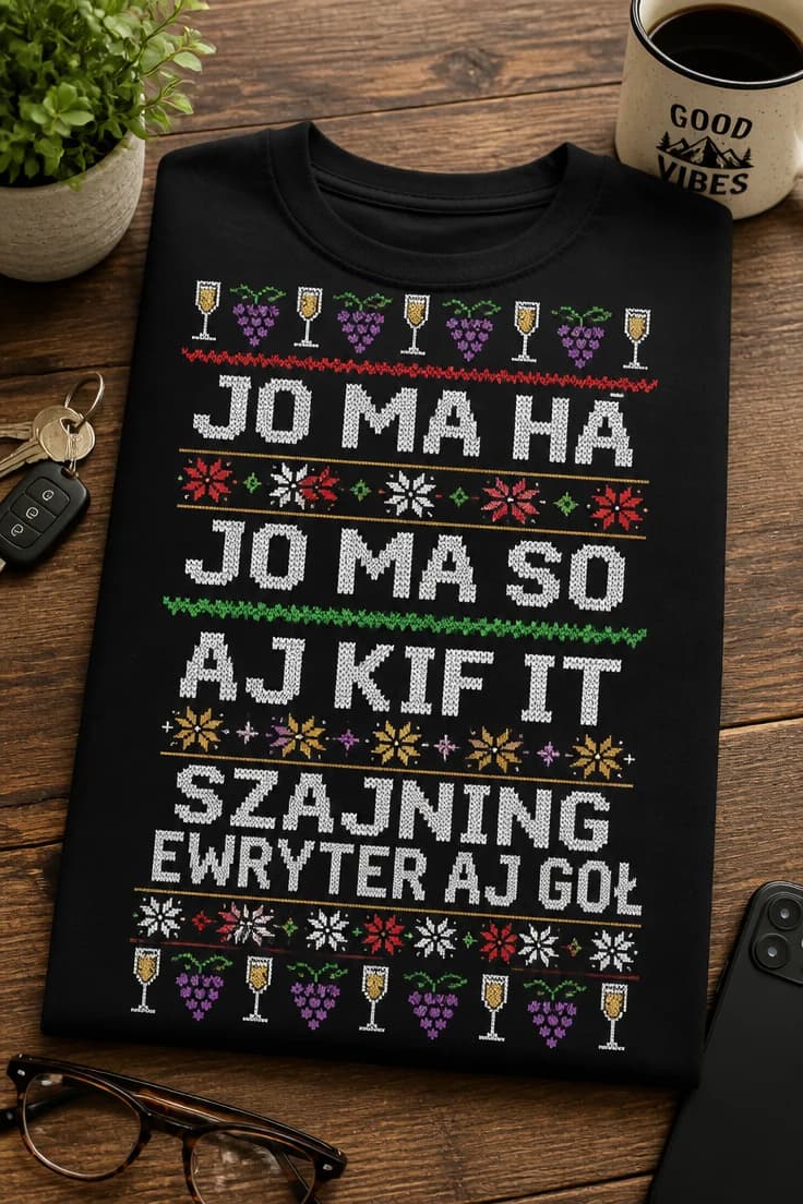 Koszulka świąteczna jo ma hā jo ma so aj kif it