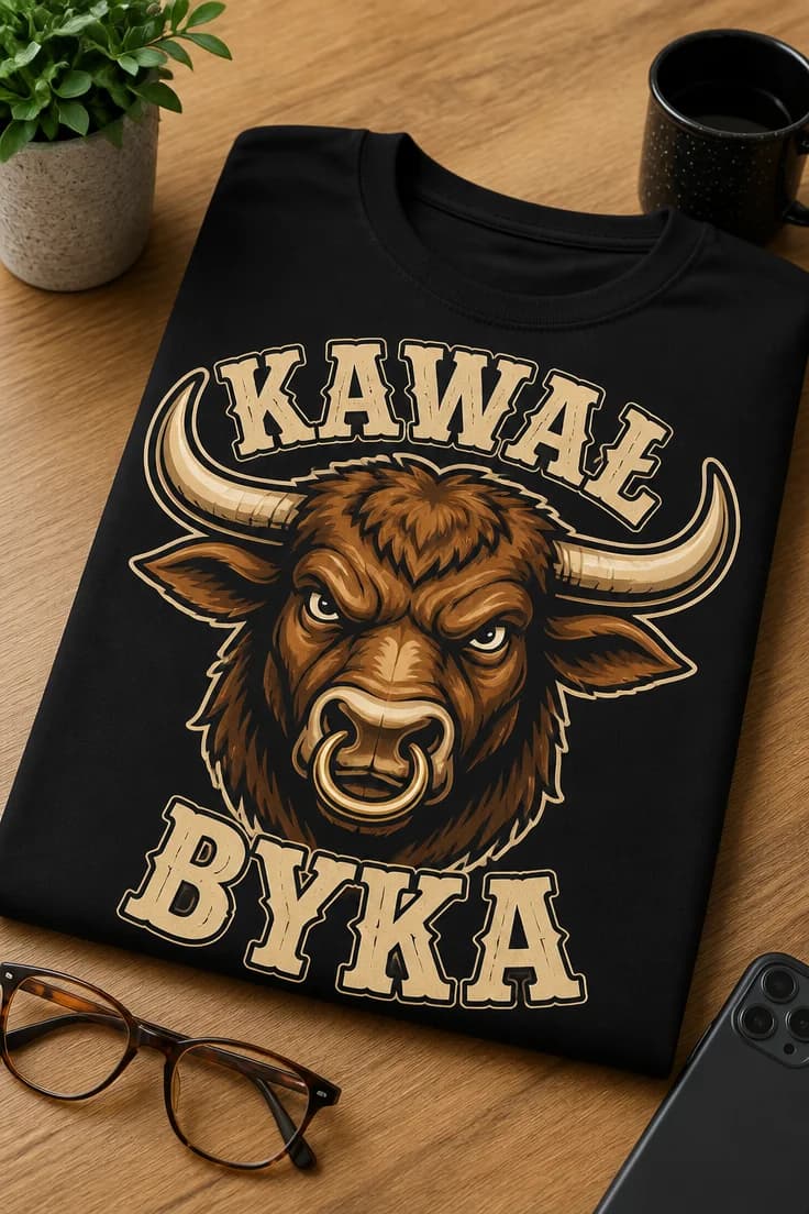 Koszulka z krótkim motywem – Kawał Byka