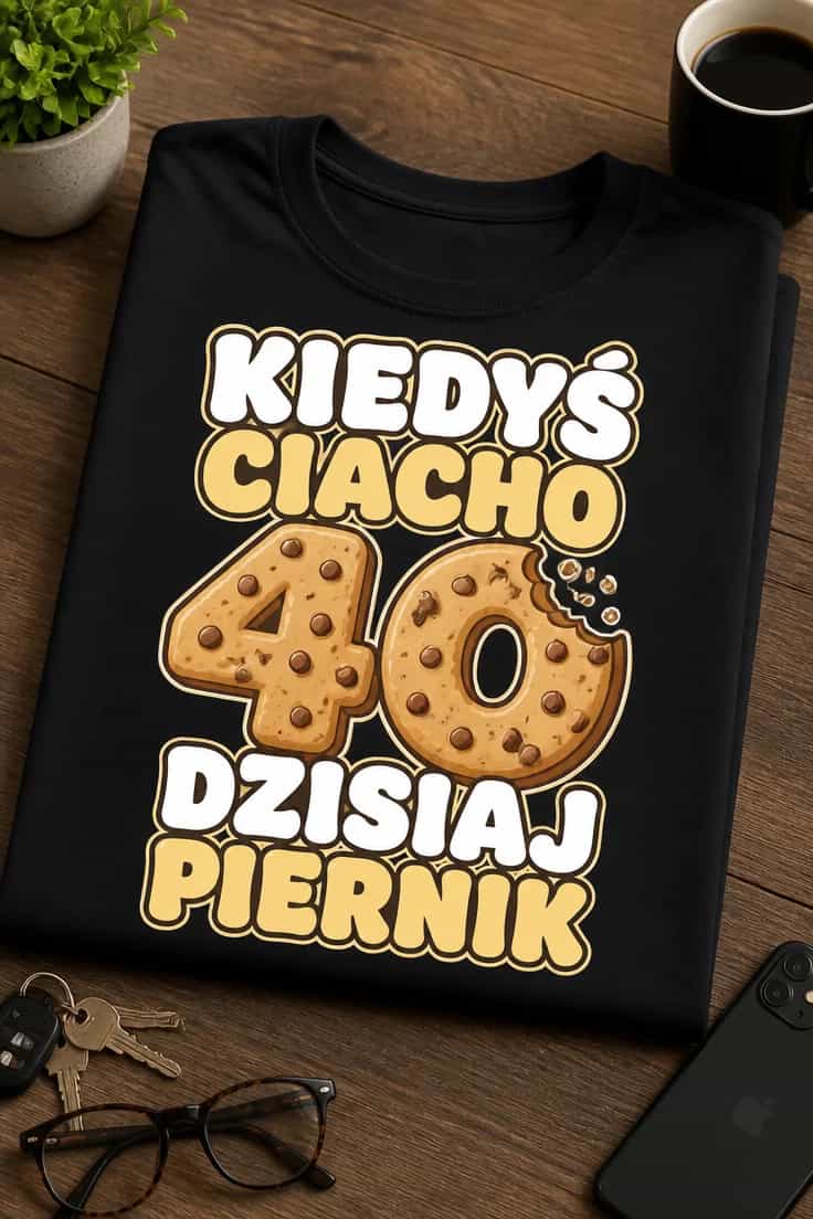 Koszulka kiedyś ciacho 40, dziś piernik