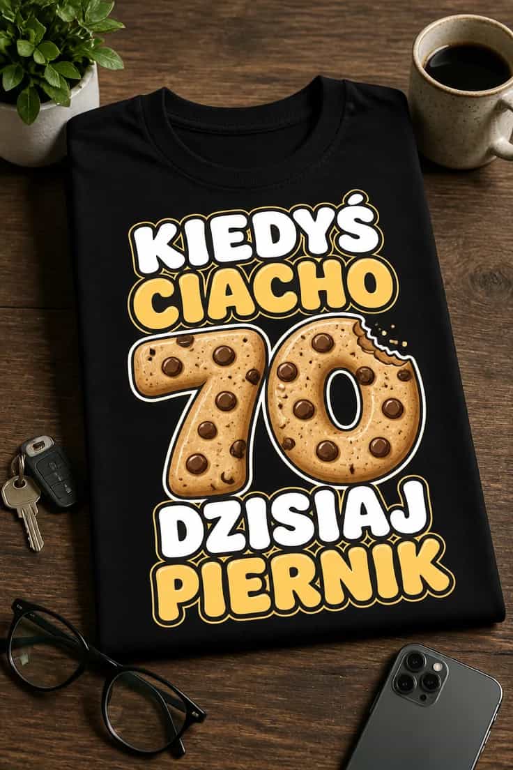 Koszulka kiedyś ciacho, dziś piernik 70 urodziny