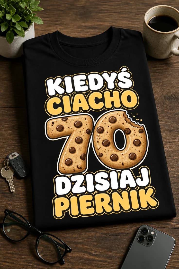 Koszulka kiedyś ciacho, dziś piernik 70 urodziny