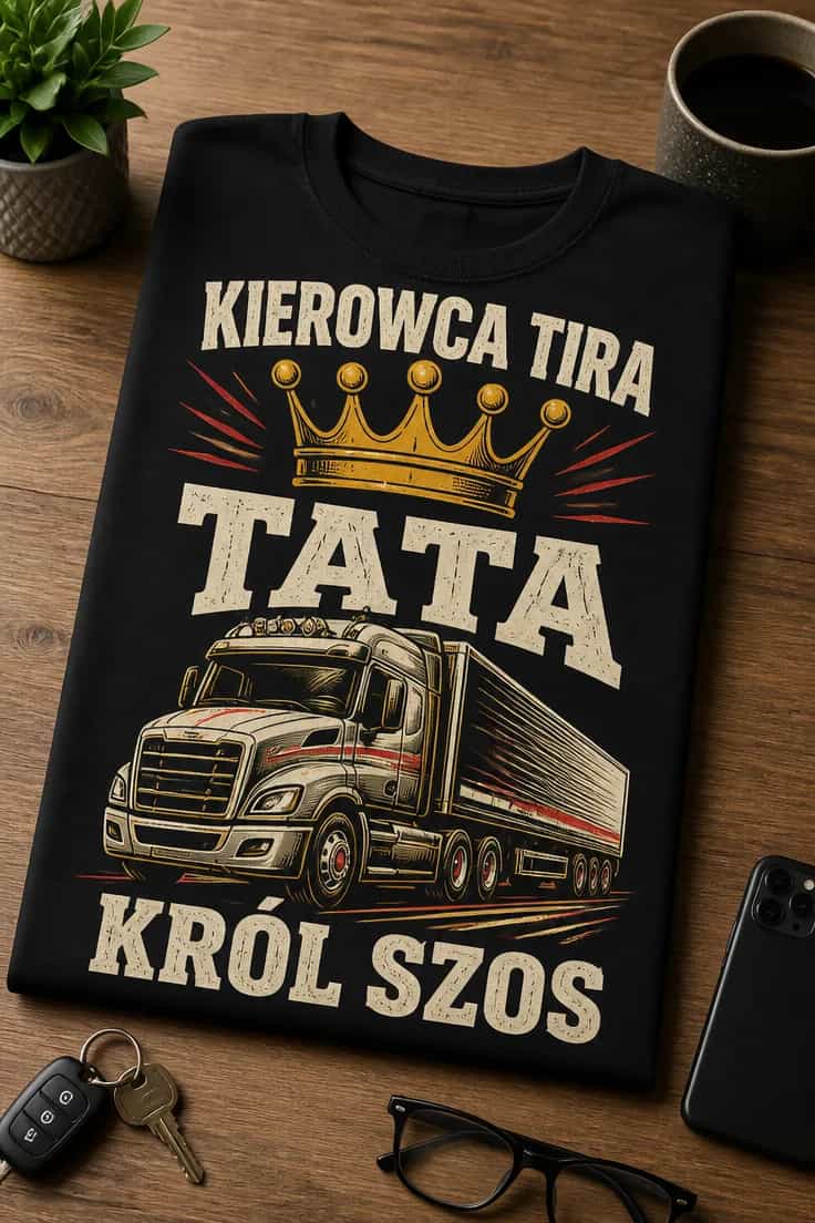 Koszulka kierowca tira tata król szos