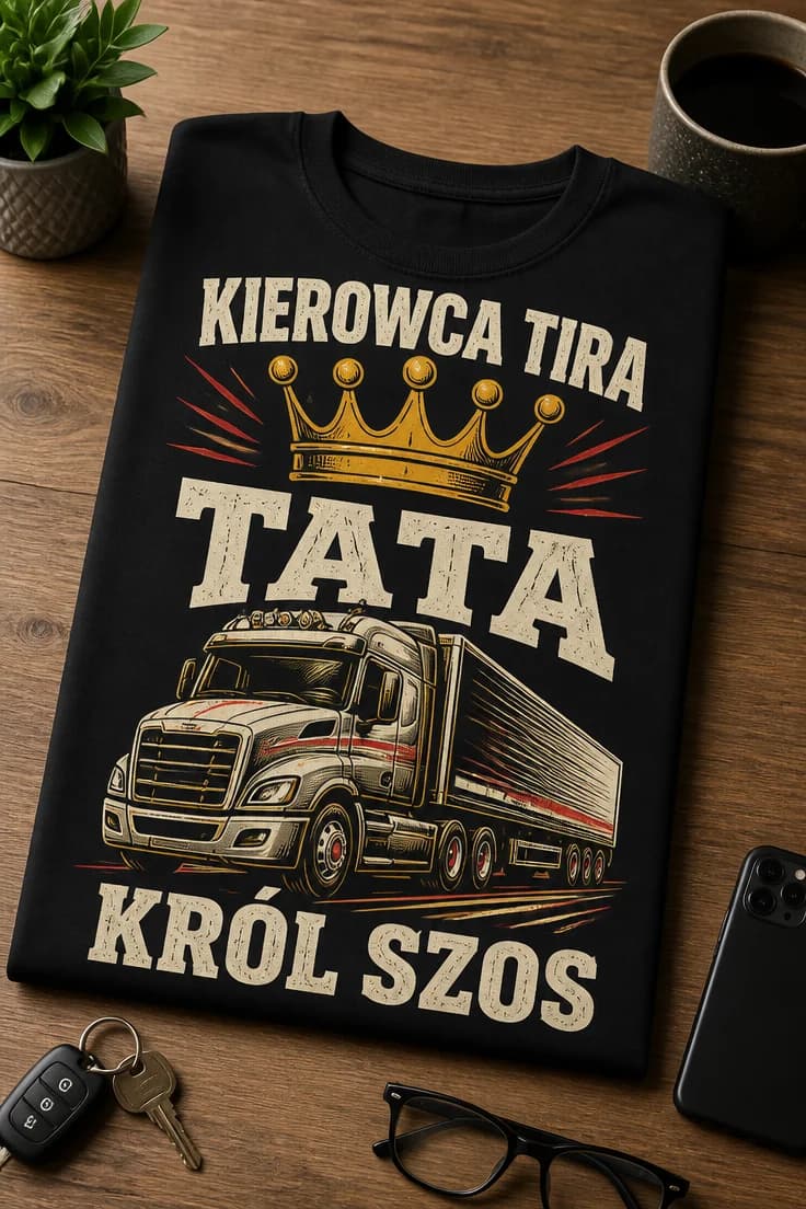 Koszulka kierowca tira tata król szos