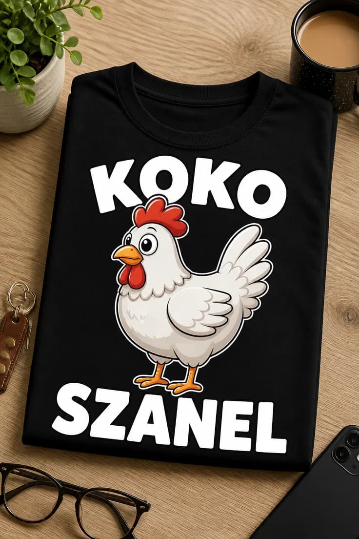 Koszulka z krótkim motywem – Koko Szanel