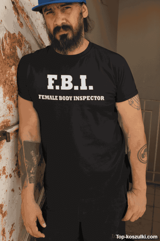 Śmieszna koszulka FBI female body inspector