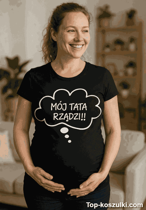 Koszulka ciążowa mój tata rządzi