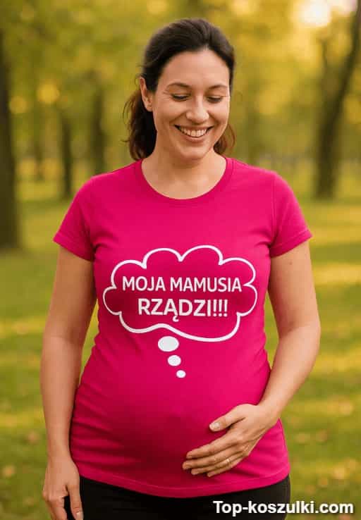 Koszulka ciążowa moja mamusia rządzi