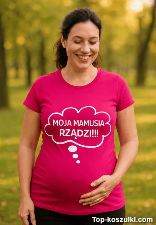 Koszulka ciążowa moja mamusia rządzi
