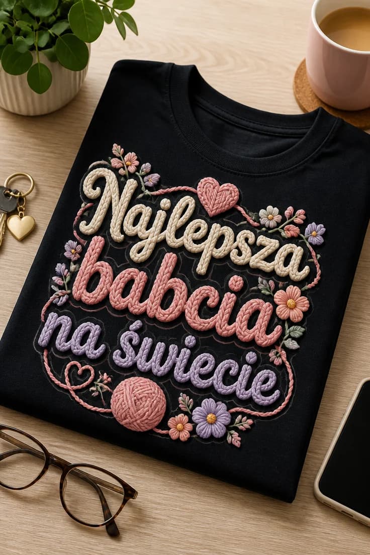 Koszulka dla babci „Najlepsza babcia na świecie”
