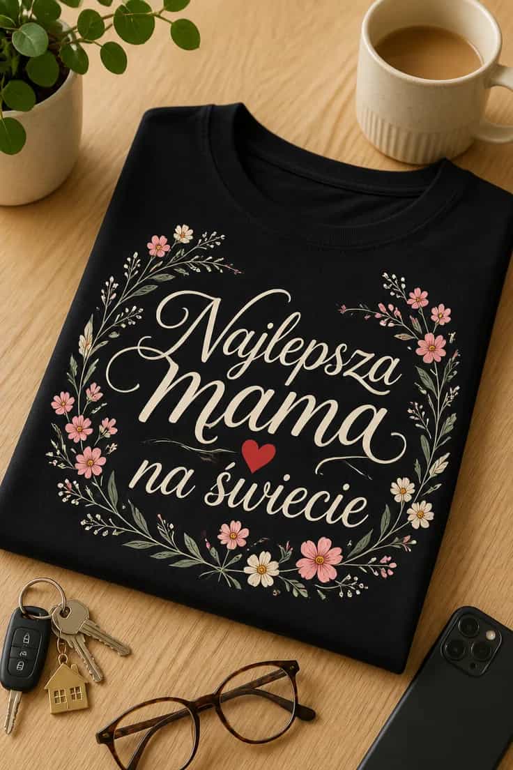 Koszulka dla mamy „Najlepsza mama na świecie”