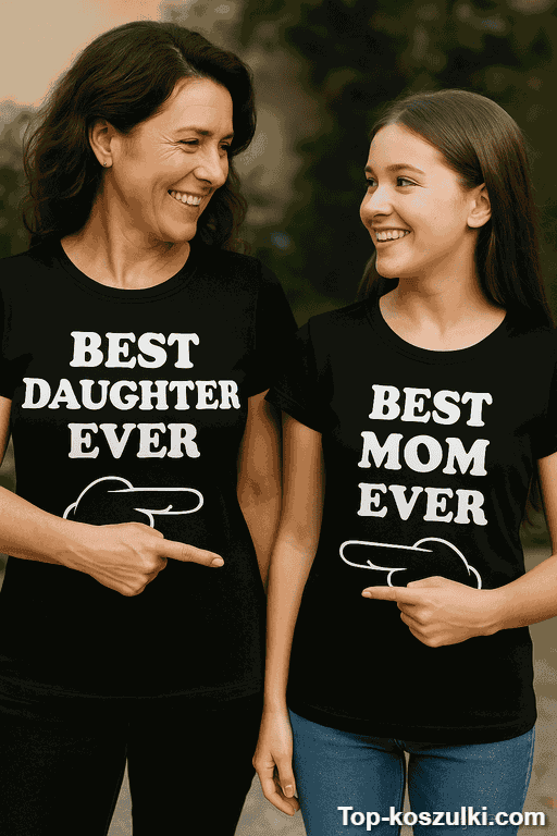 Koszulka dla par Best Mom Daughter Ever