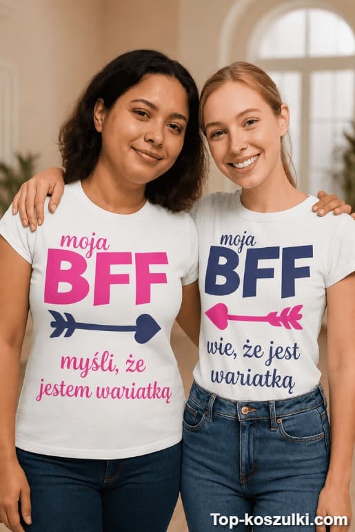 Koszulka dla par BFF wariatka
