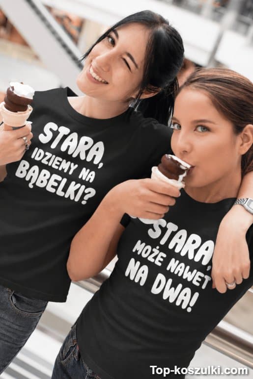 Koszulka dla par idziemy na bąbelki