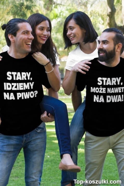 Koszulka dla par idziemy na piwo
