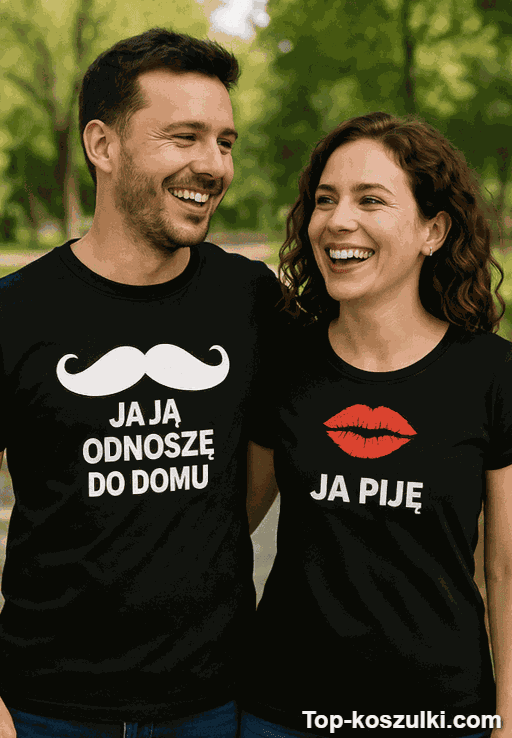 Koszulka dla par ja piję ja odnoszę