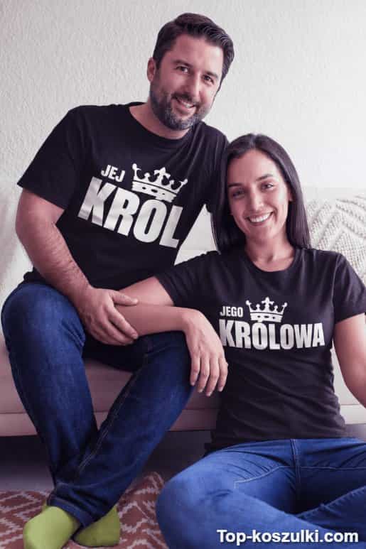 Koszulka dla par jej król jego królowa