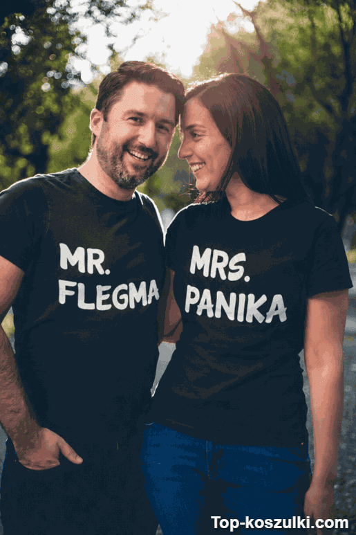 Koszulka dla par mr flegma mrs panika