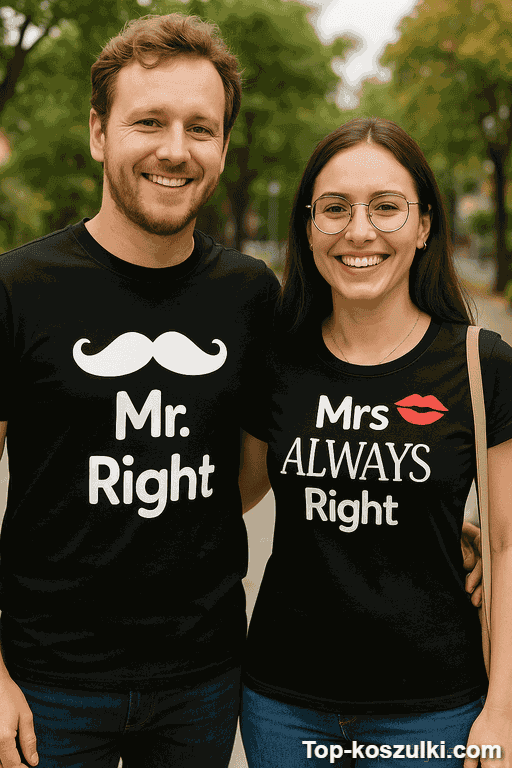 Koszulka dla par Mr Right Mrs Always Right