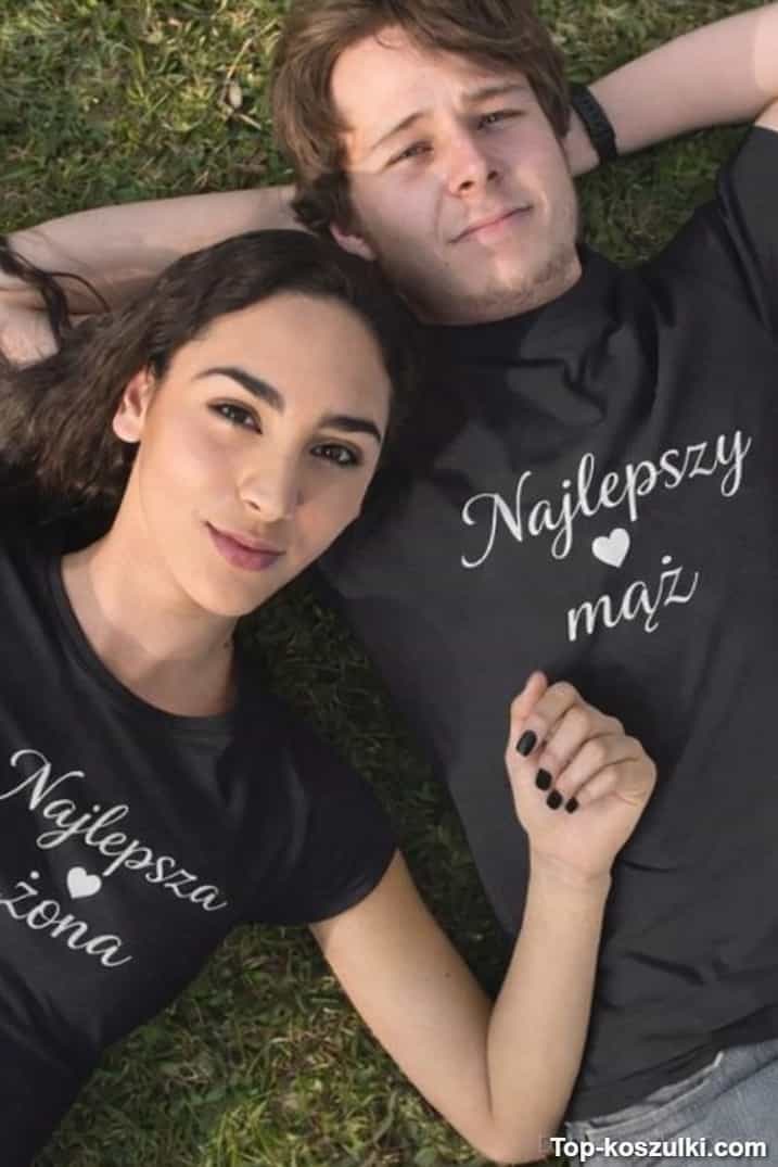 Koszulka dla par najlepsza żona i mąż