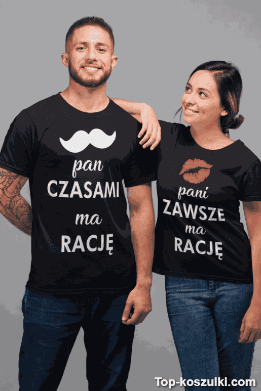 Koszulka dla par pan pani racja