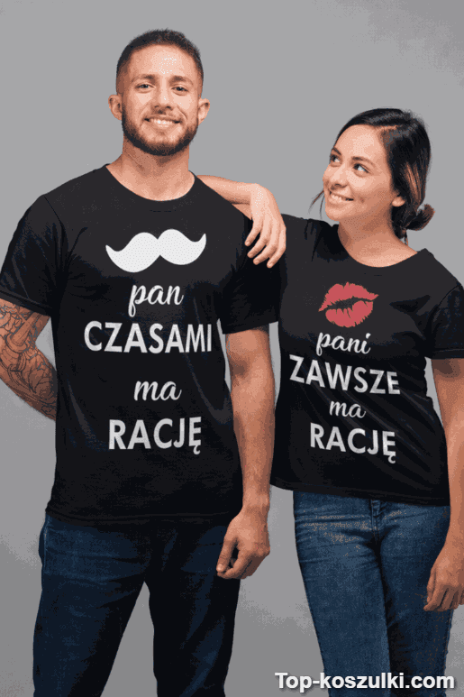 Koszulka dla par pan pani racja