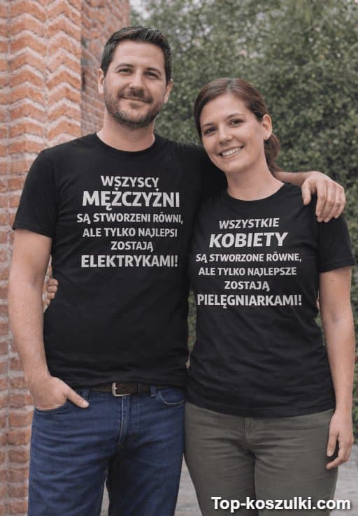 Koszulka dla par stworzeni równi z dowolnym zawodem