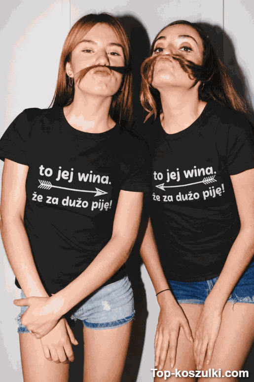 Koszulka dla par to jej wina że piję