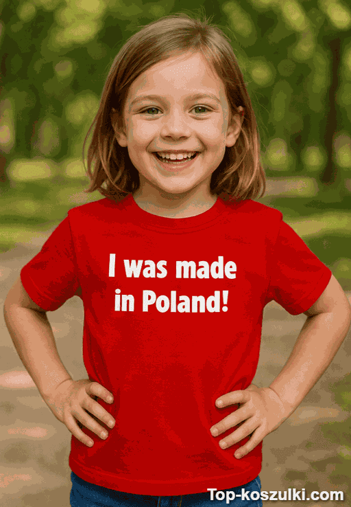 Koszulka dziecięca I was made in Poland z własnym tekstem