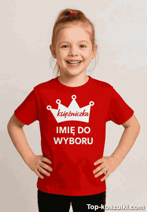 Koszulka dziecięca księżniczka z imieniem