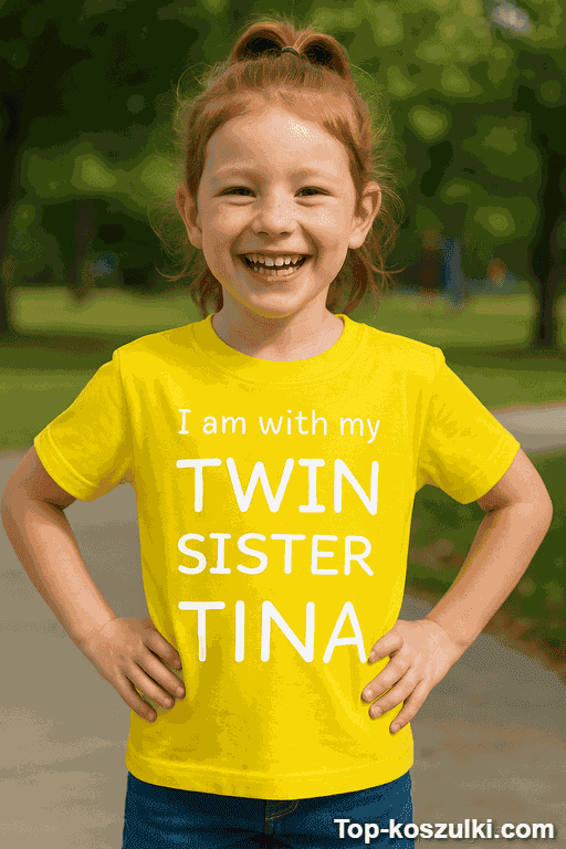 Koszulka dziecięca twin sister z imieniem