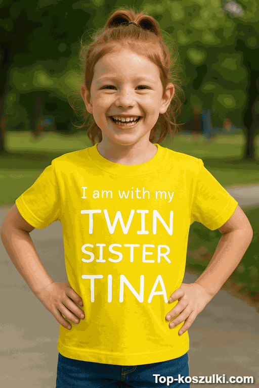 Koszulka dziecięca twin sister z imieniem