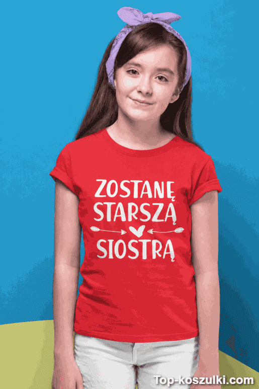 Koszulka dziecięca zostanę starszą siostrą