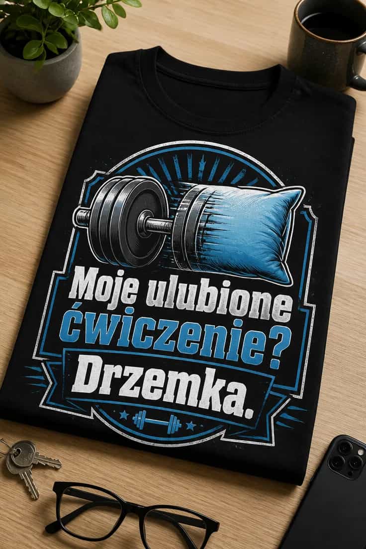 Koszulka na siłownię – Moje ulubione ćwiczenie? Drzemka.