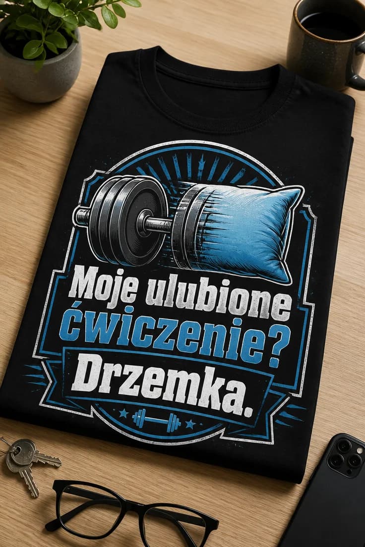 Koszulka na siłownię – Moje ulubione ćwiczenie? Drzemka.