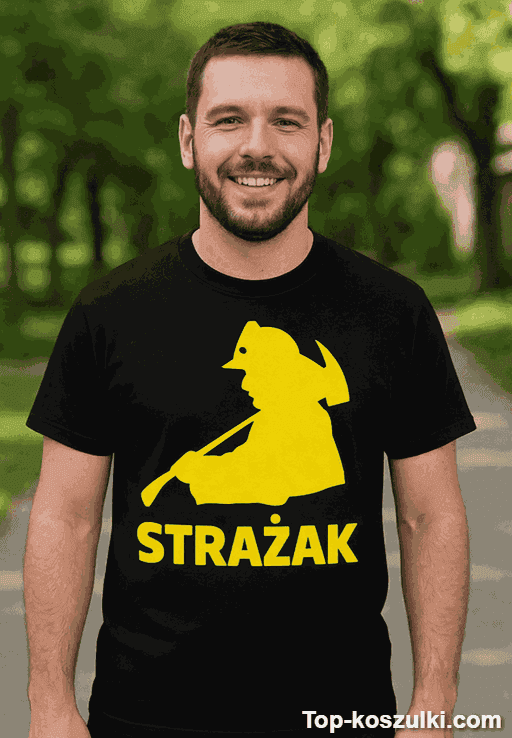 Koszulka strażacka sylwetka strażaka