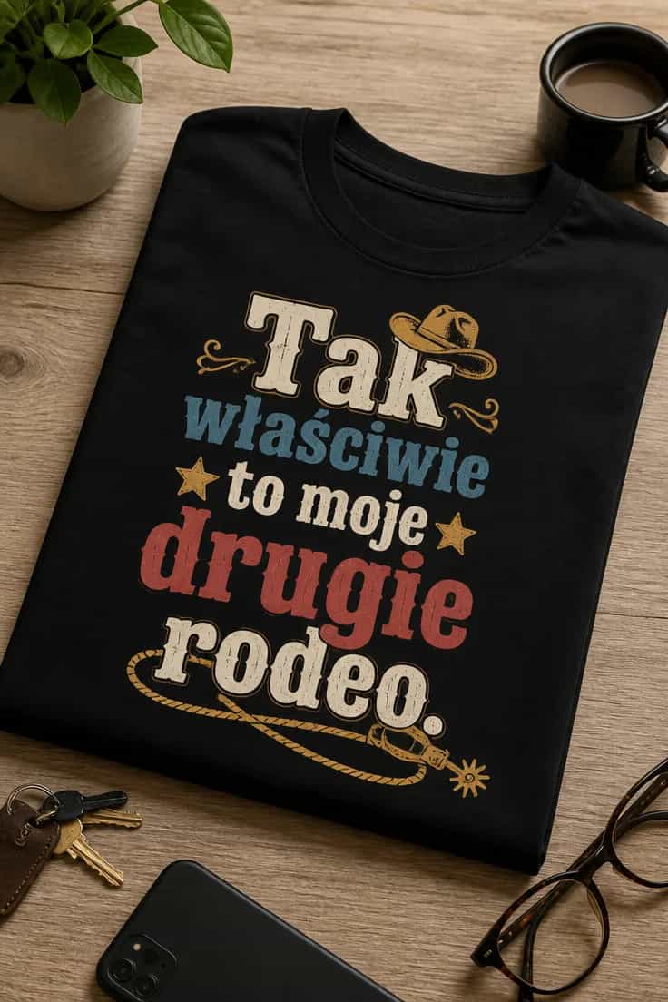 Koszulka „Tak właściwie to moje drugie rodeo.”