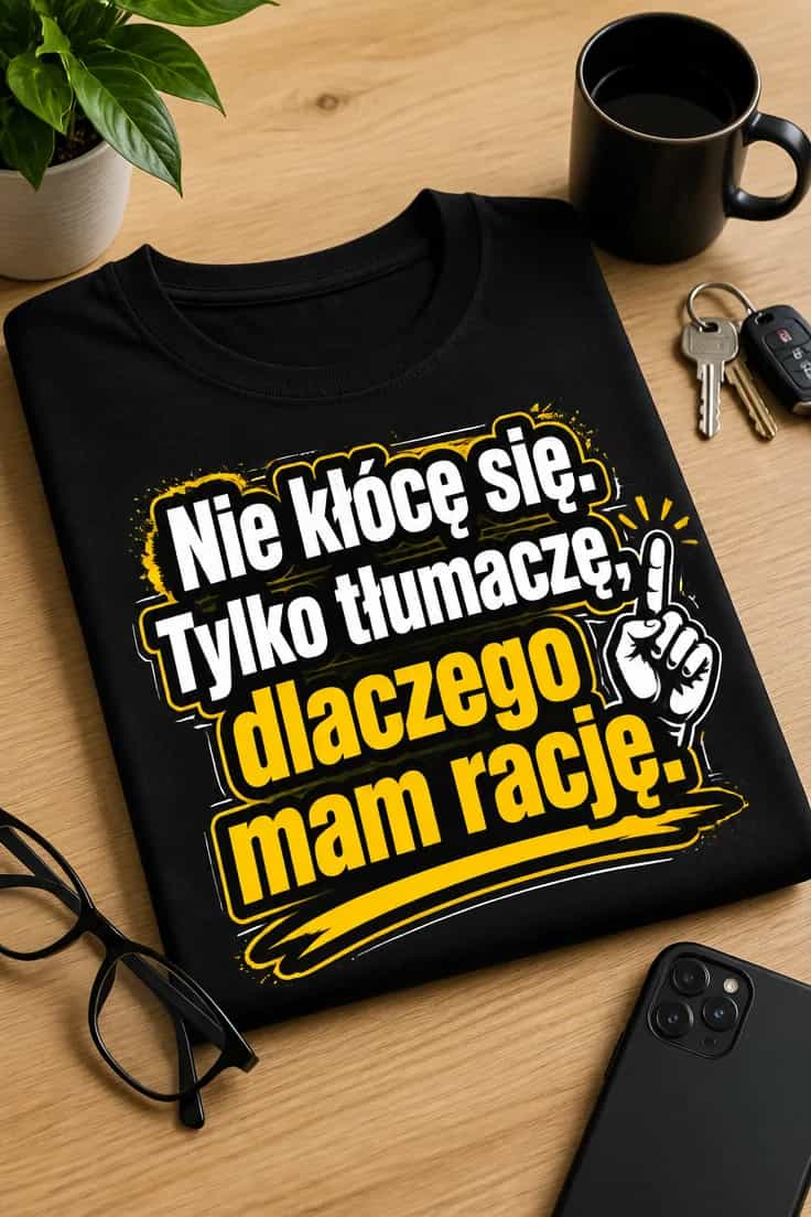 Koszulka nie kłócę się, tylko mam rację