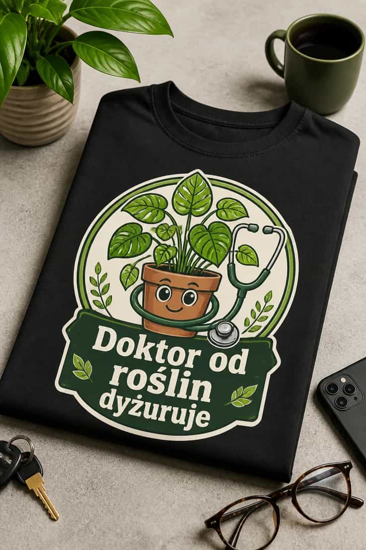 Koszulka z rośliną – Doktor od roślin dyżuruje