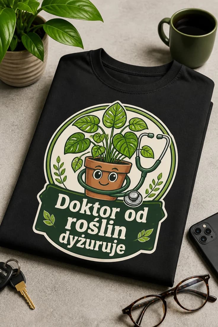 Koszulka z rośliną – Doktor od roślin dyżuruje