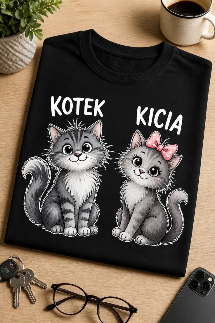 Koszulka dla pary – Kotek Kicia