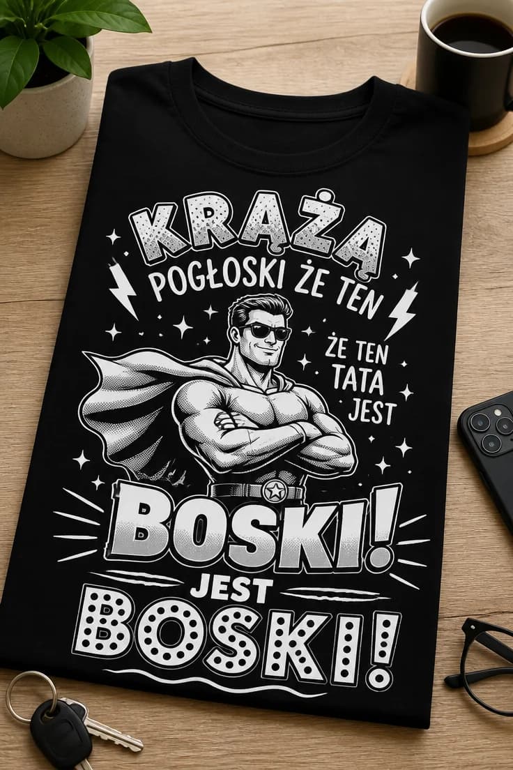 Koszulka dla taty – Krążą Pogłoski Że Ten Tata Jest Boski!