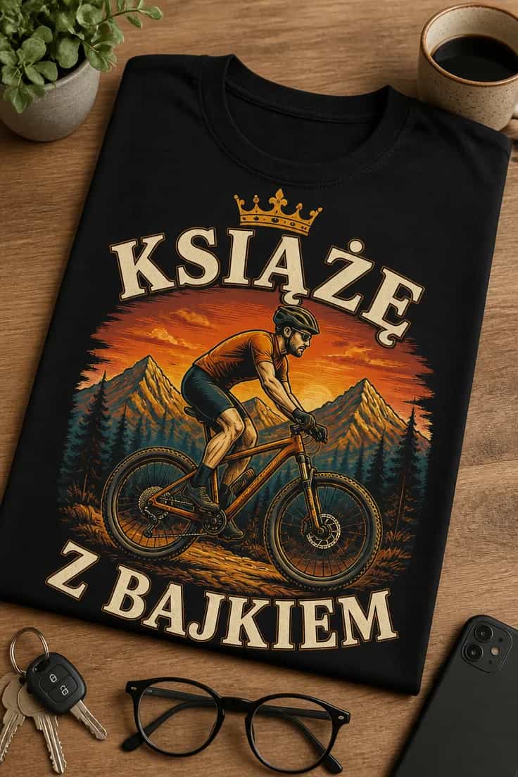 Koszulka dla rowerzysty – Książę Z Bajkiem