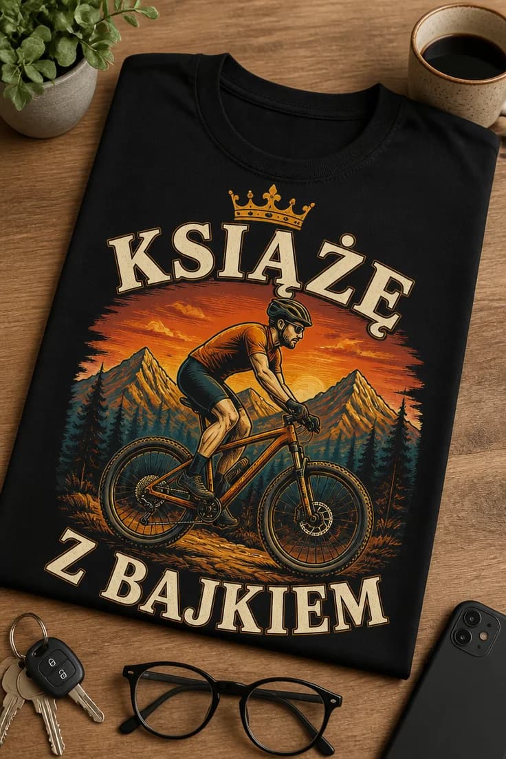 Koszulka dla rowerzysty – Książę Z Bajkiem