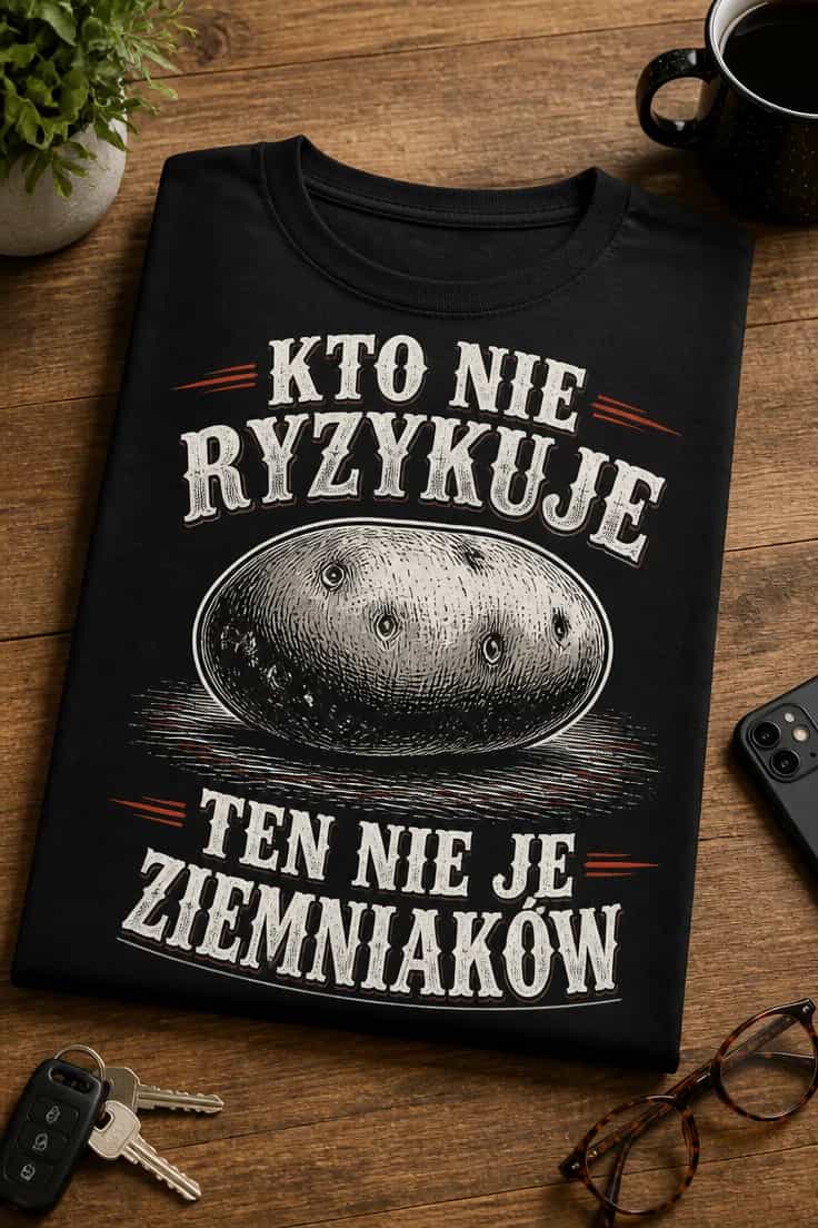Koszulka kto nie ryzykuje ten nie je ziemniaków