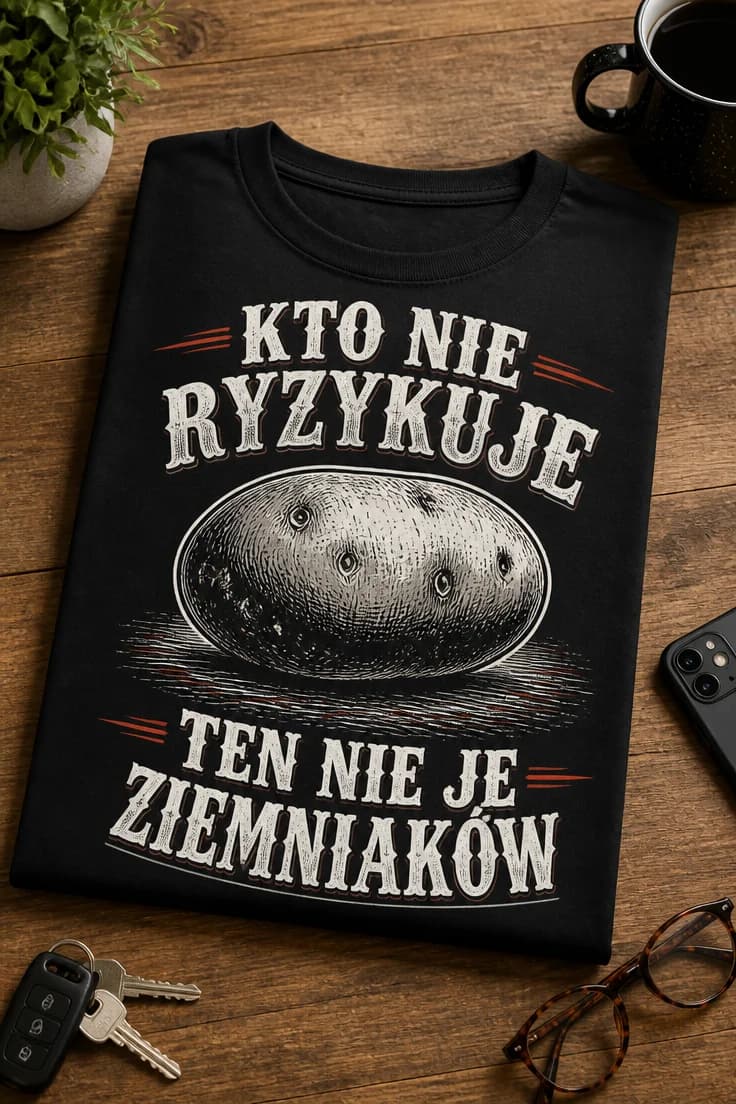 Koszulka kto nie ryzykuje ten nie je ziemniaków