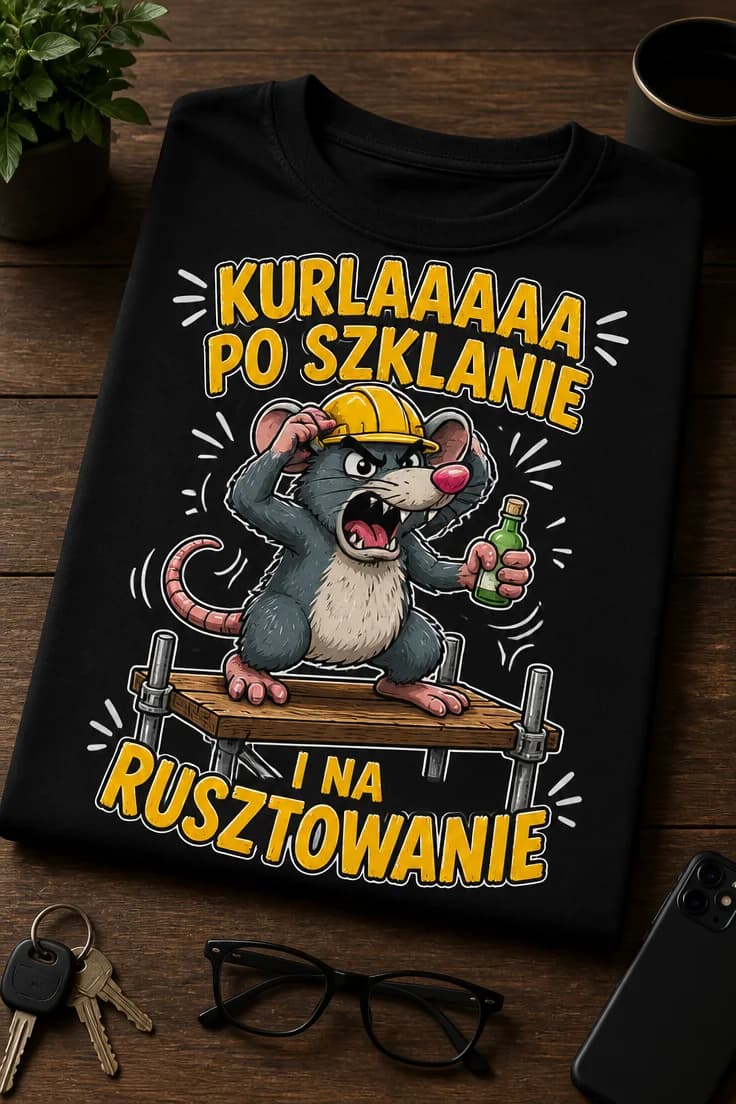 Koszulka kurlaaaa po szklanie i na rusztowanie