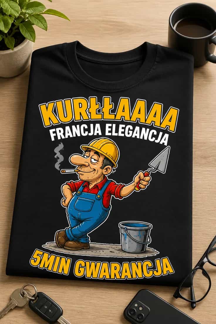 Koszulka budowlaniec francja elegancja 5min gwarancja